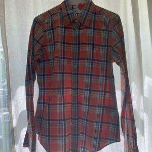 Ralph Lauren Blue and Orange Button Down Shirt